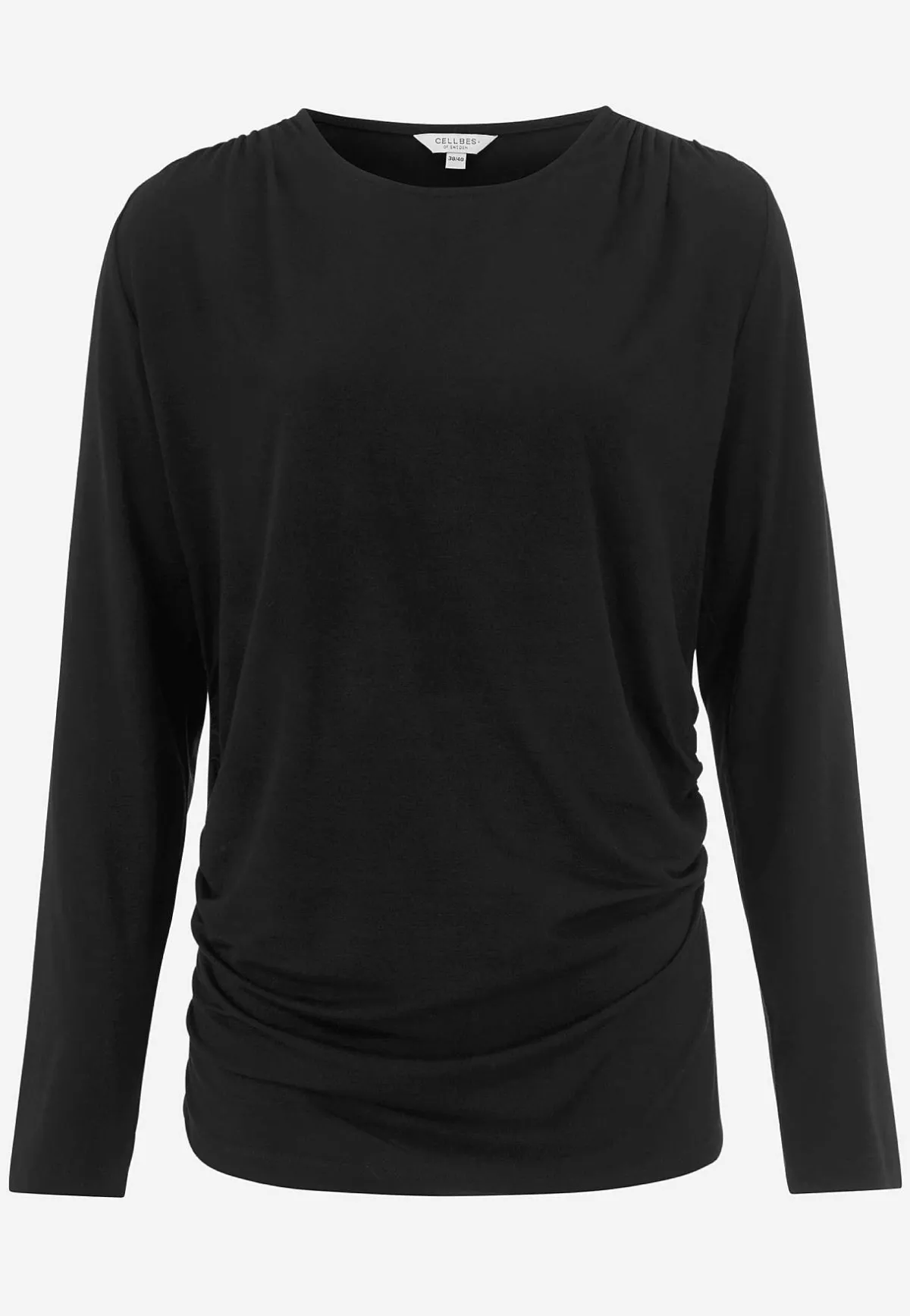 Cellbes of Sweden Topp Premium i modal med rynkdetaljer Svart Best