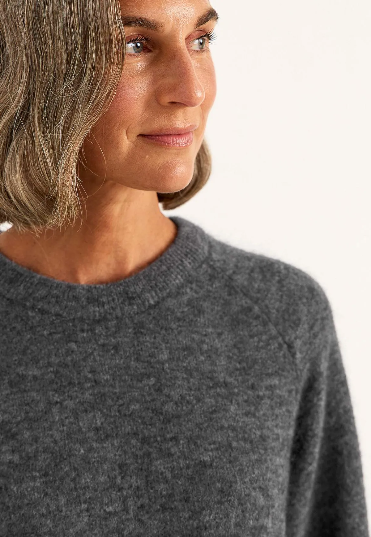 Cellbes of Sweden Topp Premium i mohair- och ullblandning Mörk gråmelange Outlet