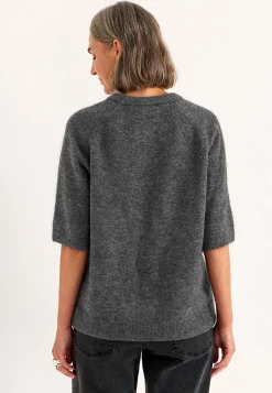 Cellbes of Sweden Topp Premium i mohair- och ullblandning Mörk gråmelange Outlet