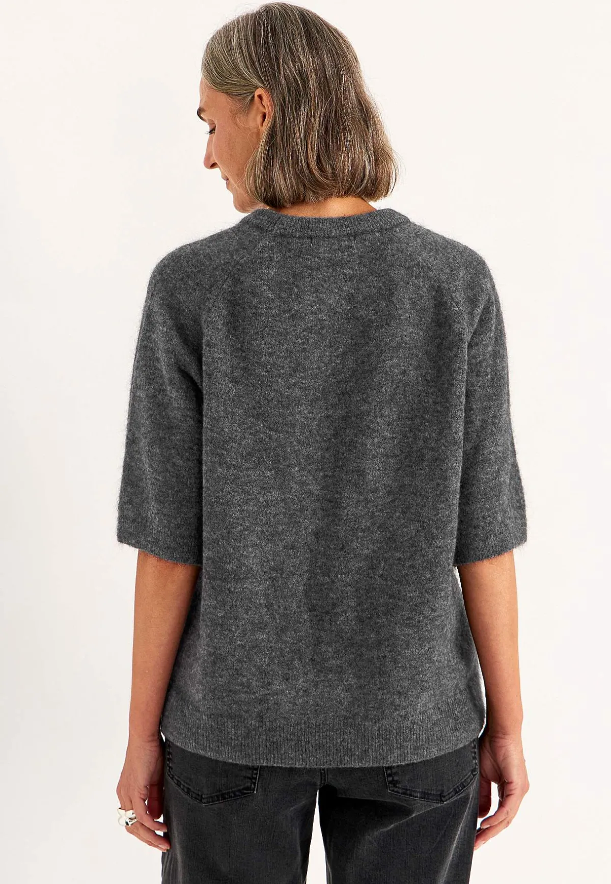 Cellbes of Sweden Topp Premium i mohair- och ullblandning Mörk gråmelange Outlet