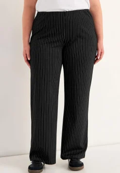 Cellbes of Sweden Trikåbyxa med raka ben Svart / Randig Best