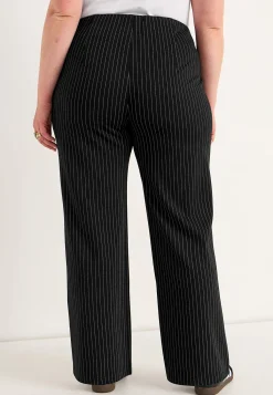 Cellbes of Sweden Trikåbyxa med raka ben Svart / Randig Best