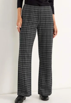 Cellbes of Sweden Trikåbyxa med raka ben Grå / Rutig New