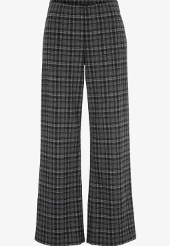 Cellbes of Sweden Trikåbyxa med raka ben Grå / Rutig New