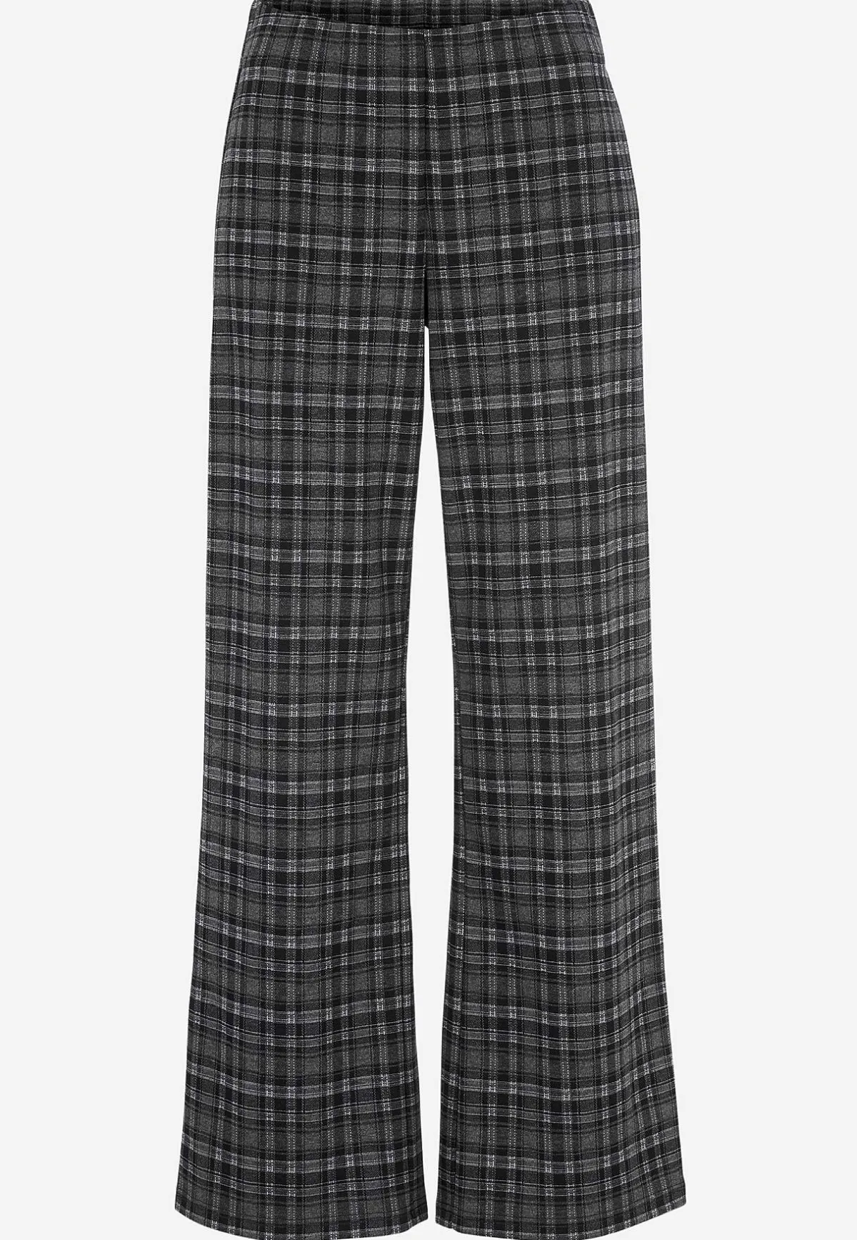 Cellbes of Sweden Trikåbyxa med raka ben Grå / Rutig New