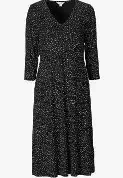 Cellbes of Sweden Trikåklänning med fickor Svart / Vit / Prickig New