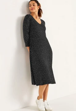 Cellbes of Sweden Trikåklänning med fickor Svart / Vit / Prickig New