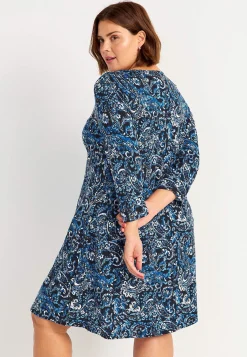 Cellbes of Sweden Trikåklänning med fickor Blå / Paisley Online