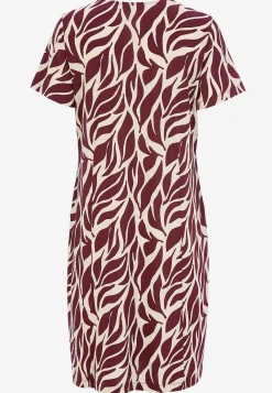 Cellbes of Sweden Trikåklänning med fickor Vinröd / Mönstrad New