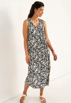 Cellbes of Sweden Trikåklänning med fickor Svart / Mönstrad Best