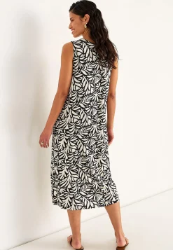 Cellbes of Sweden Trikåklänning med fickor Svart / Mönstrad Best