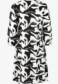 Cellbes of Sweden Trikåklänning med prinsesskärning Svart / Vit / Mönstrad