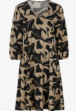 Cellbes of Sweden Trikåklänning med prinsesskärning Beige / Svart / Mönstrad Discount