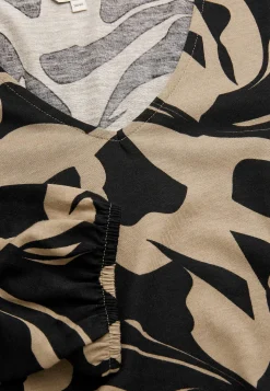 Cellbes of Sweden Trikåklänning med prinsesskärning Beige / Svart / Mönstrad Discount