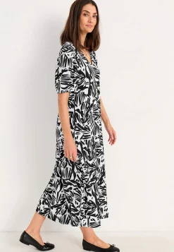 Cellbes of Sweden Trikåklänning med puffärmar Svart / Vit Best