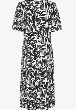 Cellbes of Sweden Trikåklänning med puffärmar Svart / Vit Best