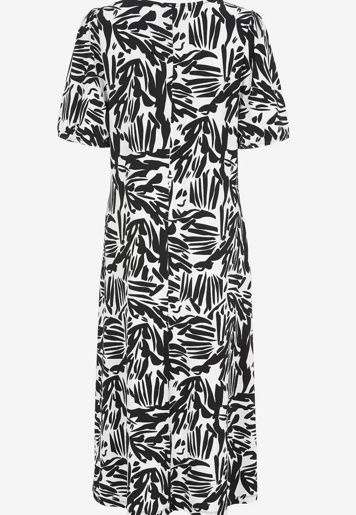 Cellbes of Sweden Trikåklänning med puffärmar Svart / Vit Best