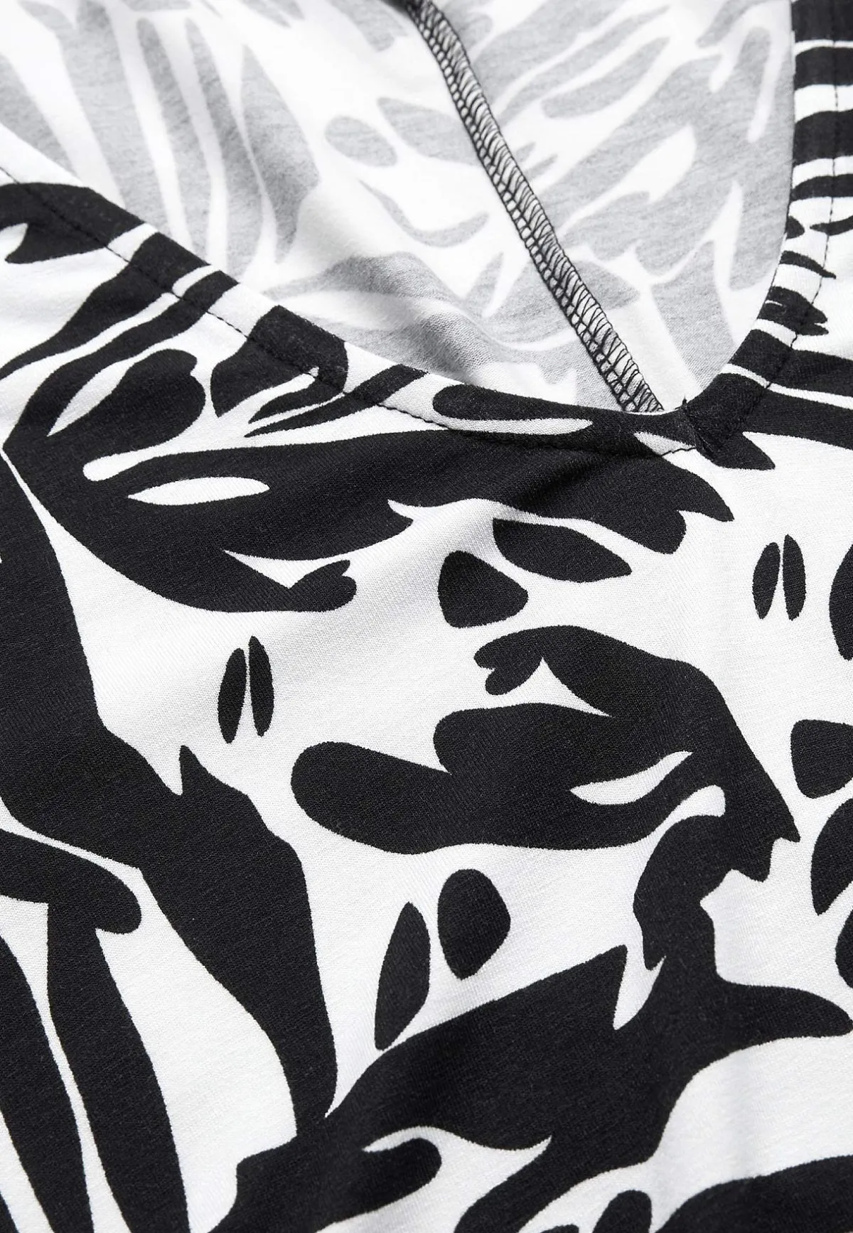 Cellbes of Sweden Trikåklänning med puffärmar Svart / Vit Best