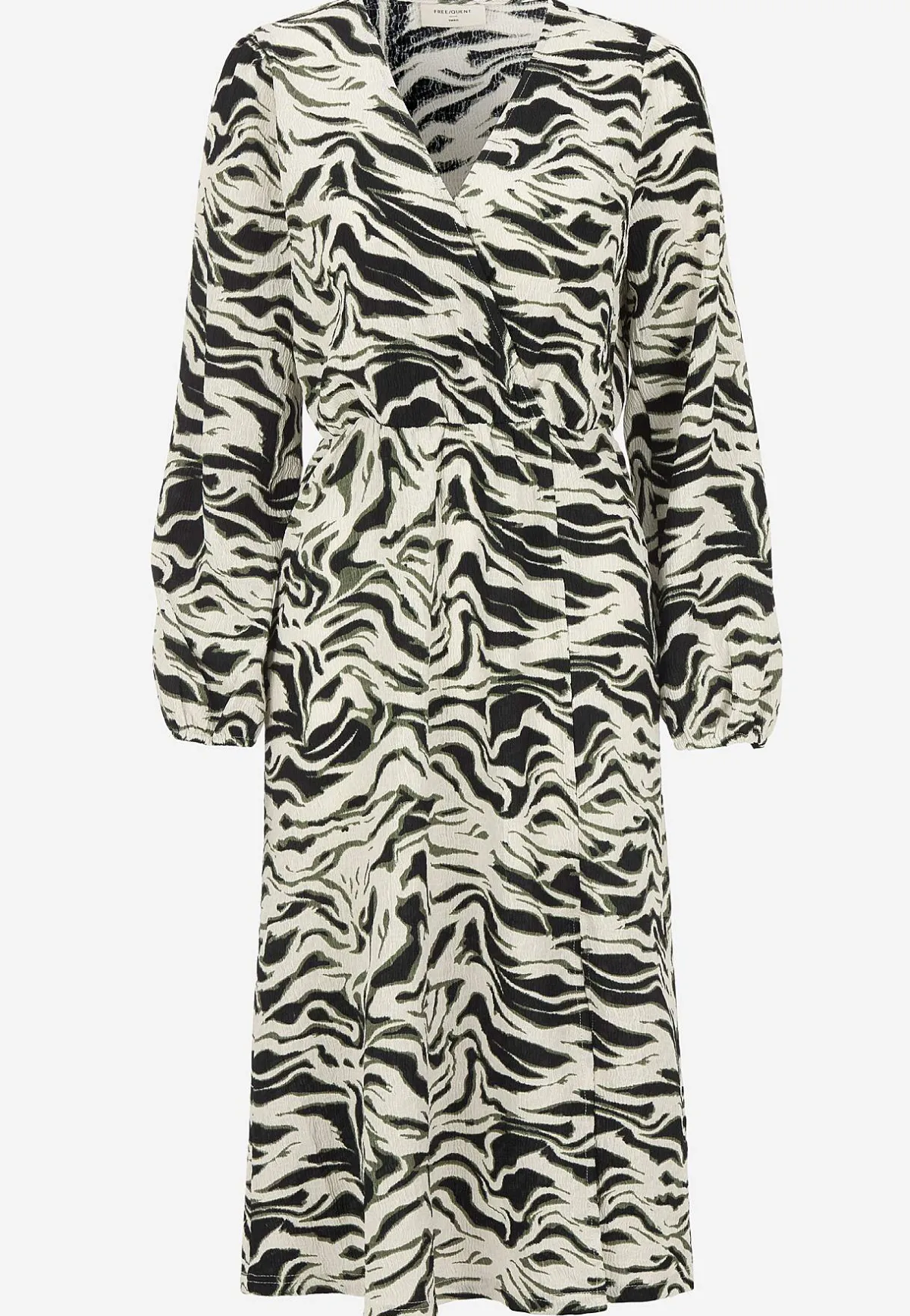 Freequent Trikåklänning med stängd omlott Discount