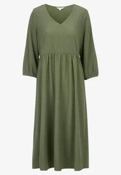 Cellbes of Sweden Trikåklänning med strukturmönster Khakigrön Discount