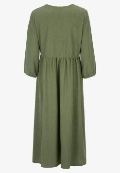 Cellbes of Sweden Trikåklänning med strukturmönster Khakigrön Discount