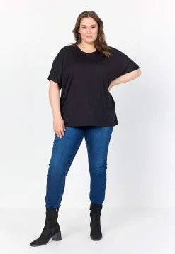 Wasabiconcept Trikåtopp i lyocell Svart Online