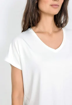 Soyaconcept Trikåtopp i lyocell Offwhite Best