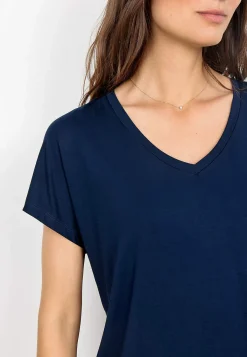 Soyaconcept Trikåtopp i lyocell Marin Online