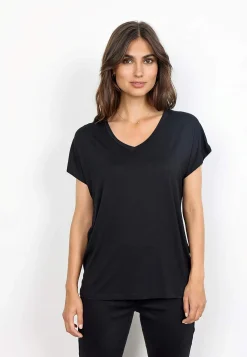 Soyaconcept Trikåtopp i lyocell Svart