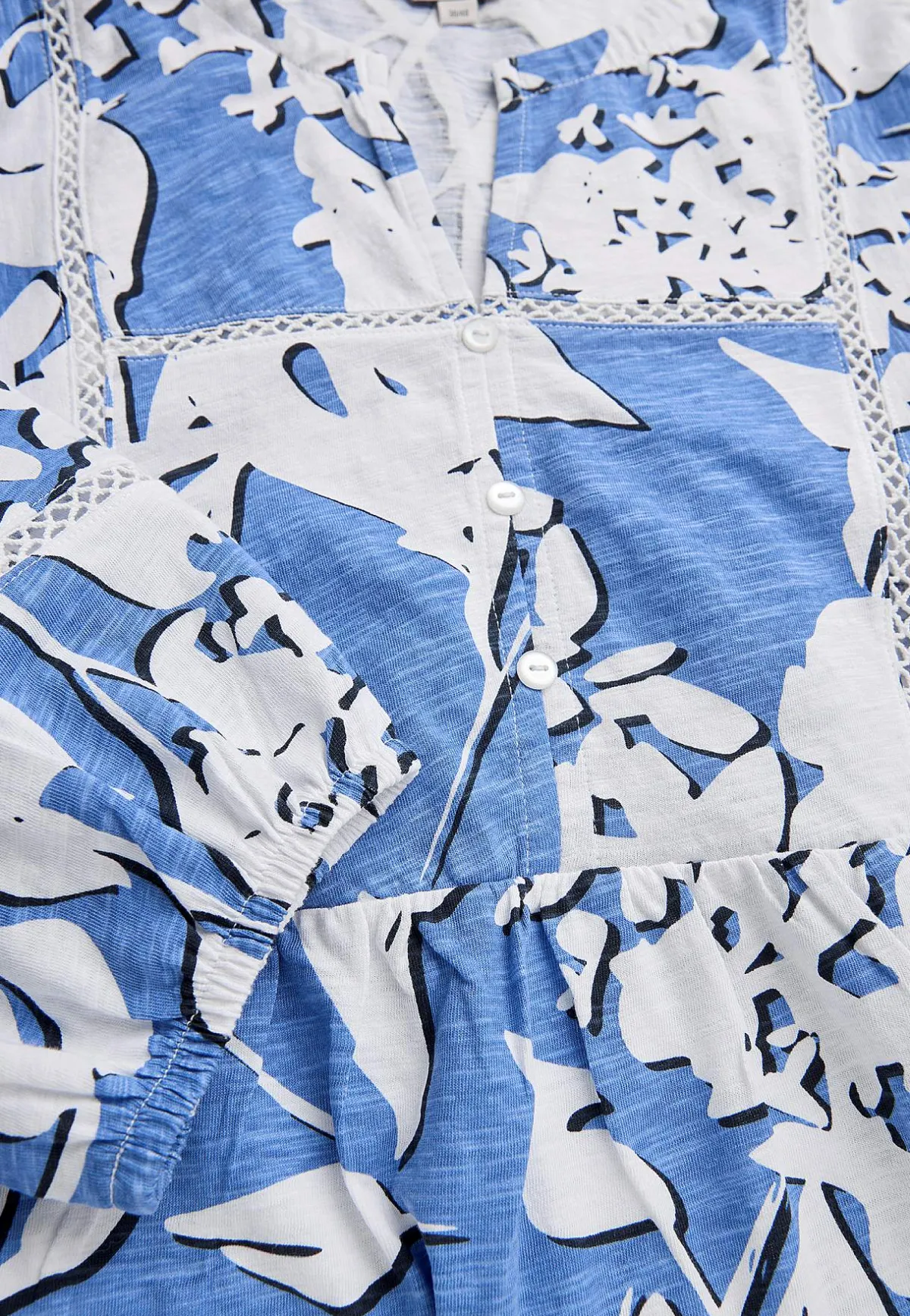 Cellbes of Sweden Trikåtopp med boho stil Blå / Mönstrad Outlet