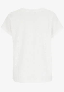 Cellbes of Sweden Trikåtopp med hålbroderi Vit New