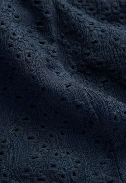 Cellbes of Sweden Trikåtopp med hålbroderi Marin Clearance