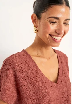 Cellbes of Sweden Trikåtopp med hålbroderi Discount