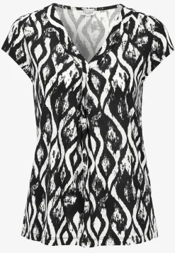 Cellbes of Sweden Trikåtopp med holkärmar Svart / Mönstrad Hot