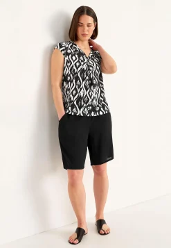 Cellbes of Sweden Trikåtopp med holkärmar Svart / Mönstrad Hot