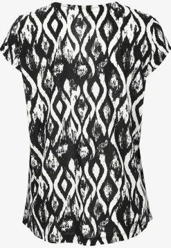 Cellbes of Sweden Trikåtopp med holkärmar Svart / Mönstrad Hot