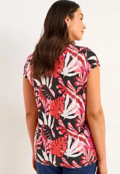 Cellbes of Sweden Trikåtopp med holkärmar Rosa / Mönstrad