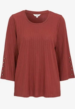 Cellbes of Sweden Trikåtopp med knappar Roströd Clearance