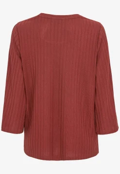 Cellbes of Sweden Trikåtopp med knappar Roströd Clearance