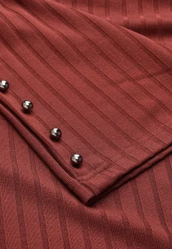 Cellbes of Sweden Trikåtopp med knappar Roströd Clearance