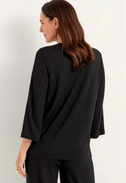 Cellbes of Sweden Trikåtopp med knappar Svart Best