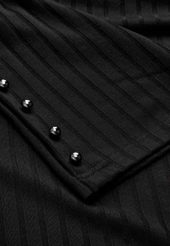 Cellbes of Sweden Trikåtopp med knappar Svart Best