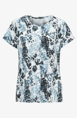 Cellbes of Sweden Trikåtopp med korta ärmar Marin / Blommig