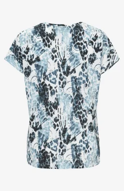 Cellbes of Sweden Trikåtopp med korta ärmar Marin / Blommig