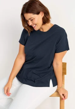 Cellbes of Sweden Trikåtopp med korta ärmar Marin / Blommig