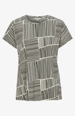 Cellbes of Sweden Trikåtopp med korta ärmar Marin / Blommig