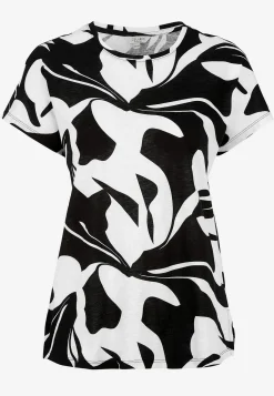 Cellbes of Sweden Trikåtopp med korta ärmar Marin / Blommig