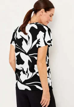 Cellbes of Sweden Trikåtopp med korta ärmar Marin / Blommig