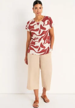 Cellbes of Sweden Trikåtopp med korta ärmar Marin / Blommig