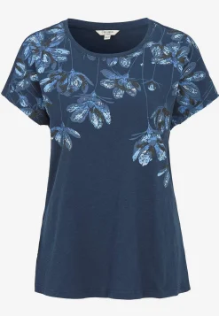 Cellbes of Sweden Trikåtopp med korta ärmar Marin / Blommig